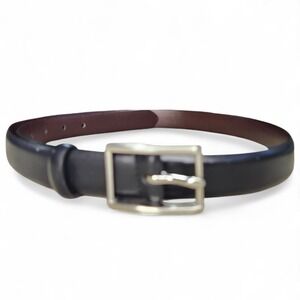 Coach Leather Belt Mens XL Black Genuine Calfskin Solid Brass Made in Italy 8568